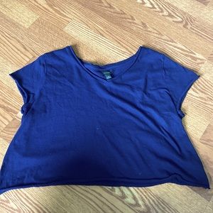 Wild Fable Navy Blue Crop Tee